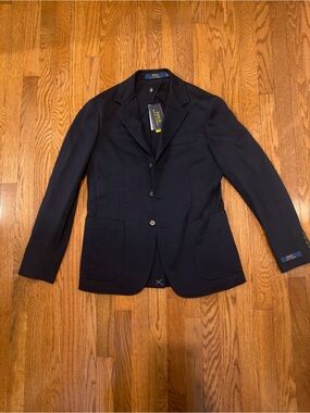 Classic Navy Single-Breasted Men's Blazer